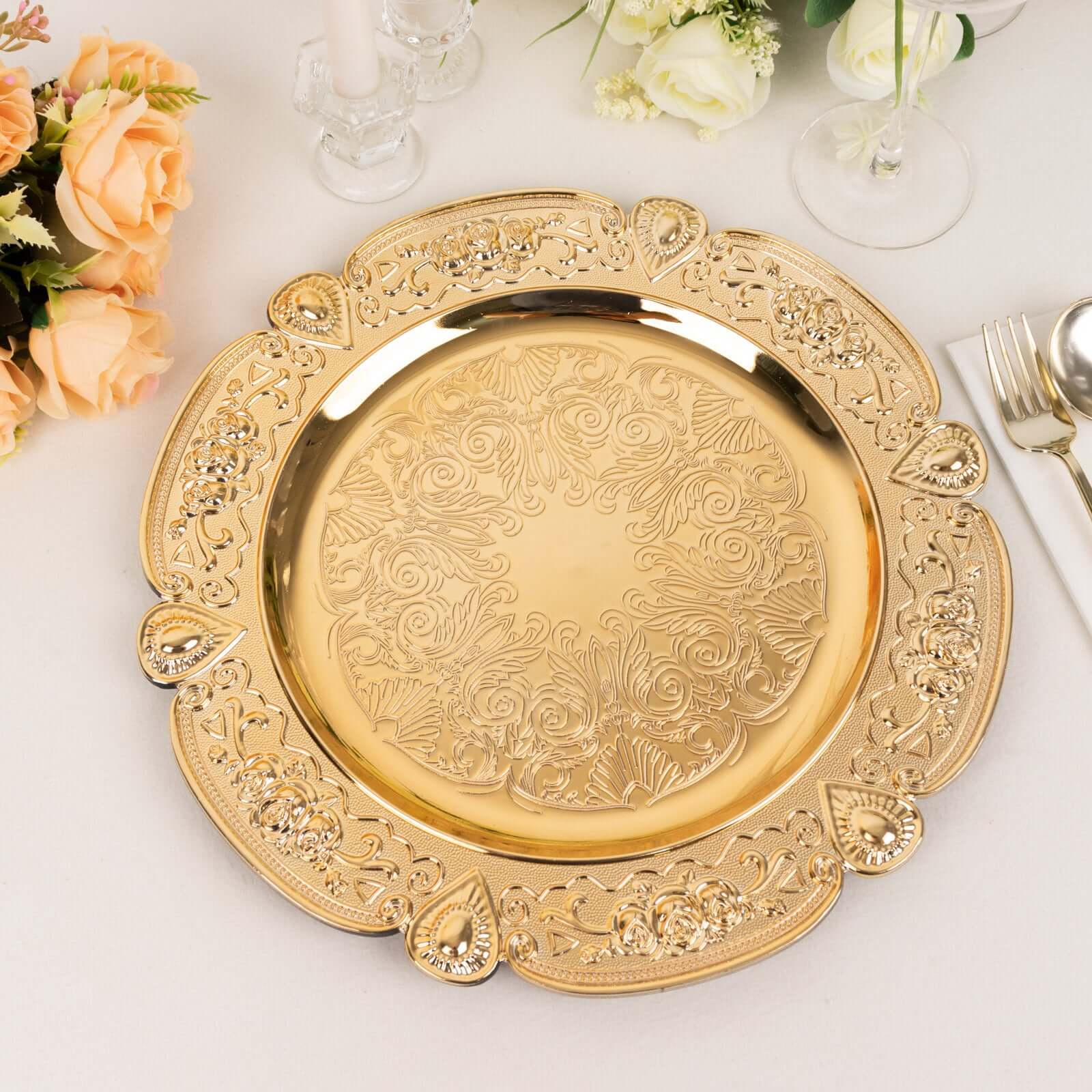 Floral charger plates hotsell