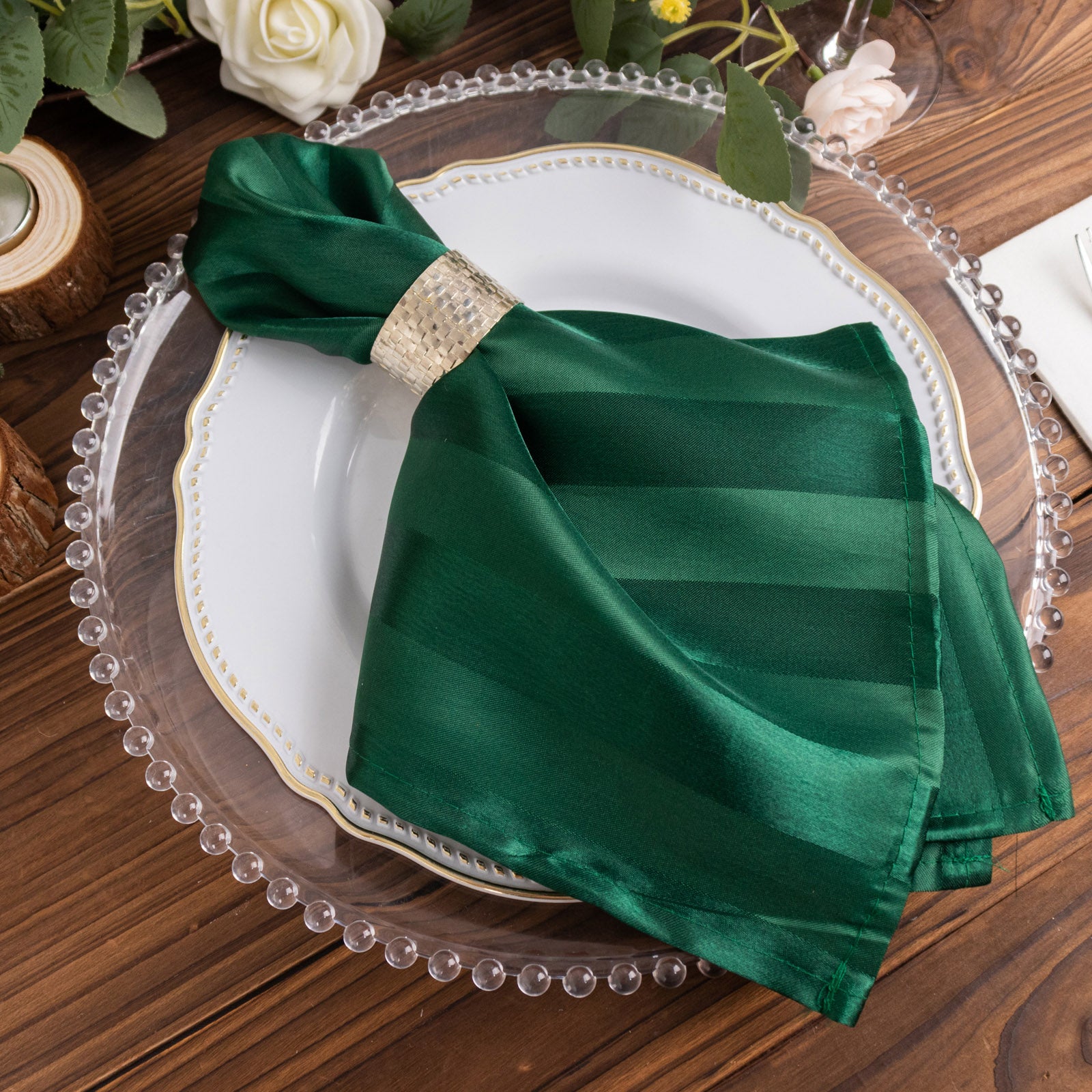 https://www.efavormart.com/cdn/shop/files/pack-hunter-emerald-green-striped-satin-cloth-napkins.jpg?v=1694487182