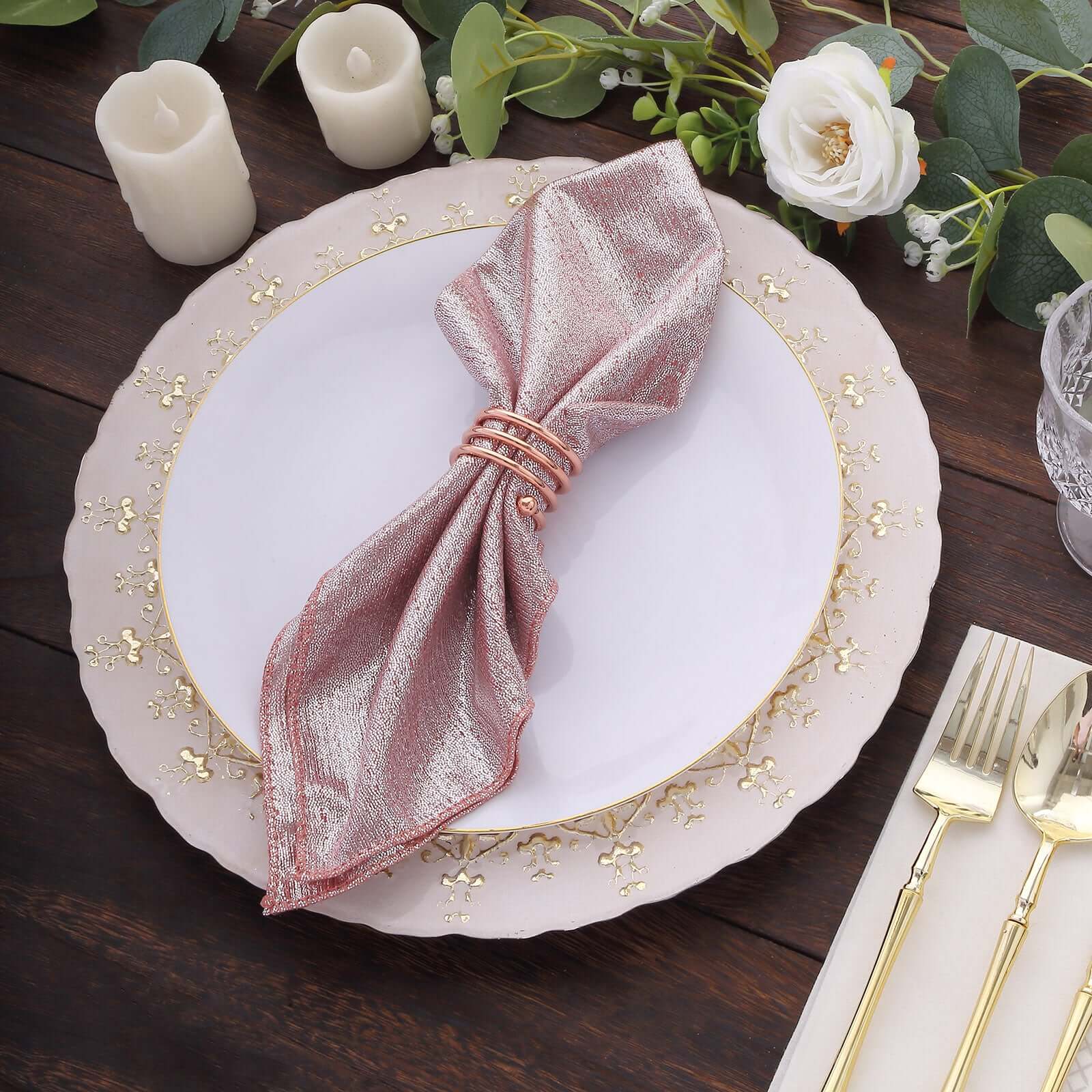 5 Premium Polyester 20x20 in Dinner Table Cloth Napkins