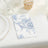 50-Pack Paper Dinner Napkins 2-Ply White with Matte Blue French Toile Floral Pattern Soft Disposable