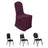 Burgundy Polyester Banquet Chair Cover, Reusable Stain Resistant Slip On Chair Cover