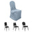 Dusty Blue Polyester Banquet Chair Cover, Reusable Stain Resistant Slip On Chair Cover