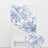 Polyester Chair Sashes 6"x108" White/Blue French Toile Floral Design - Durable & Reusable Chair Bows for Classy Event Styling