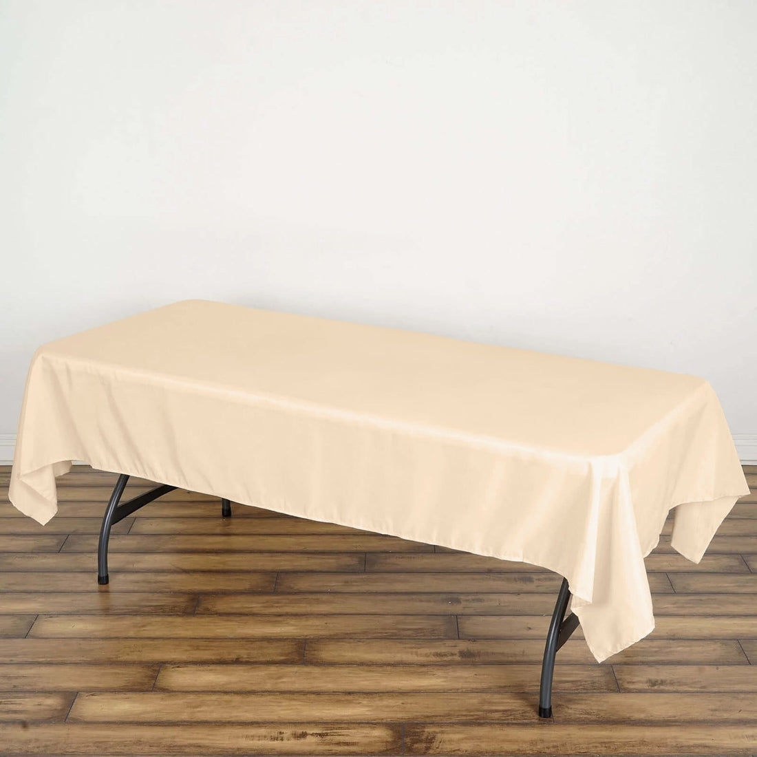 Beige Seamless Polyester Rectangular Tablecloth - 60inch x 102inch