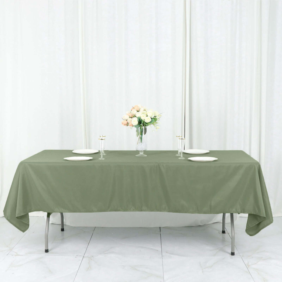 Rectangular Tablecloth 60X102 Inch Eucalyptus Sage Green