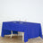 Rectangular Tablecloth 60 Inch x 126 Inch In Royal Blue Polyester Seamless 