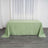 Sage Green Polyester Rectangular Tablecloth 90 Inch x 132 Inch 