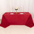 90inch x 132inch Wine Seamless Polyester Rectangular Tablecloth