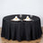 108inch Black Polyester Round Tablecloth