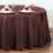 108inch Chocolate Polyester Round Tablecloth