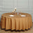 108inches Gold Polyester Round Tablecloth