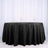 120" Black Polyester Round Tablecloth