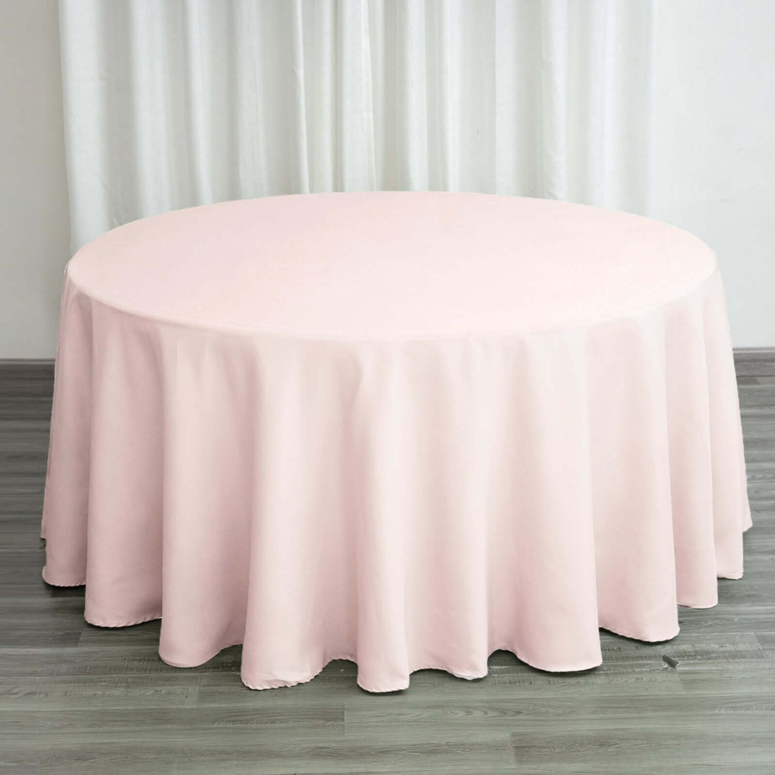 120" Rose Gold | Blush Polyester Round Tablecloth