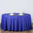 120" Royal Blue Polyester Round Tablecloth
