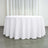 120 inch White Polyester Round Tablecloth