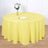 120 Inch Yellow Polyester Round Tablecloth