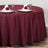 132Inch Burgundy Seamless Polyester Round Tablecloth