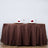 132Inch Chocolate Seamless Polyester Round Tablecloth