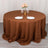 132inch Cinnamon Brown Seamless Polyester Round Tablecloth
