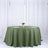Seamless Olive Green Round Polyester Tablecloth 132 Inch