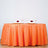 132Inch Orange Seamless Polyester Round Tablecloth