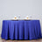 132Inch Royal Blue Seamless Polyester Round Tablecloth