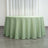 132 Inch Round Tablecloth Sage Green Polyester Seamless 