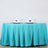 132Inch Turquoise Seamless Polyester Round Tablecloth