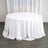 132Inch White Seamless Polyester Round Tablecloth
