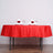 70 Inch Red Linen Polyester Round Tablecloth