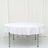 70 Inch Round Tablecloth In White Polyester Linen