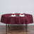 Polyester 90 Inch Round Tablecloth In Burgundy