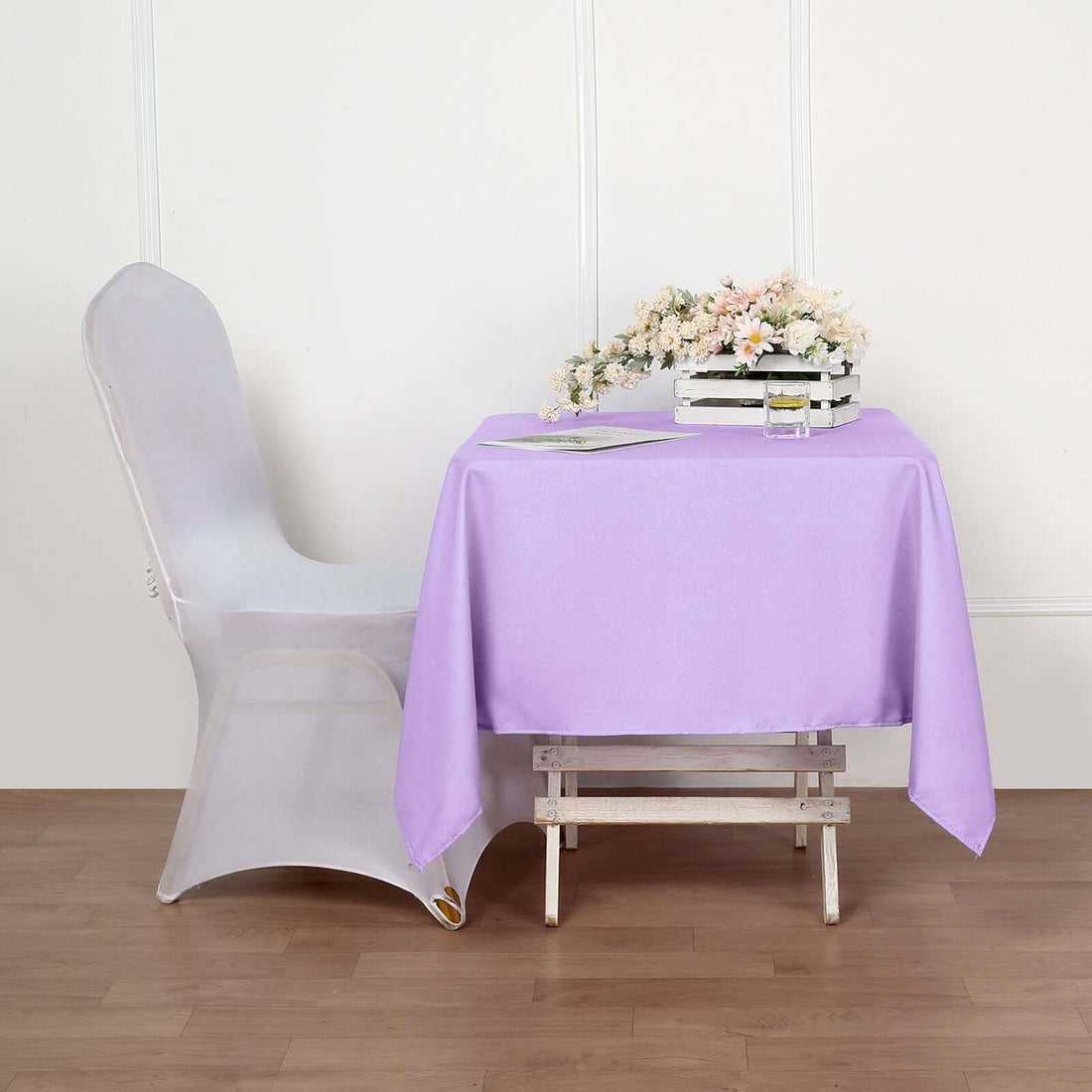 Lavender Lilac Polyester Square Tablecloth 54"x54"