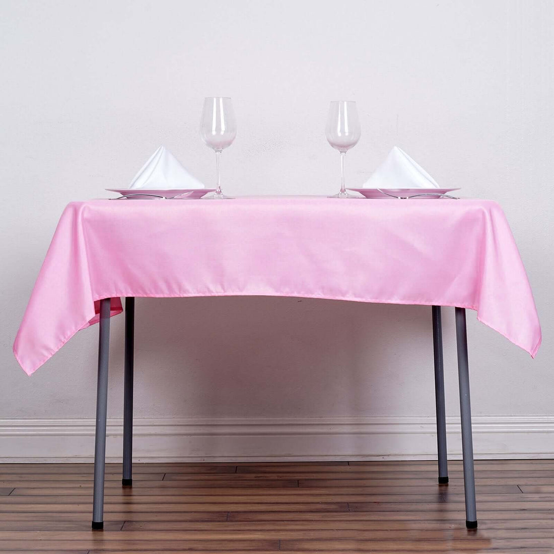 Pink Polyester Square Tablecloth 54"x54"