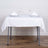 White Polyester Square Tablecloth 54"x54"