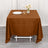 Cinnamon Brown Polyester Square Tablecloth 70"x70"