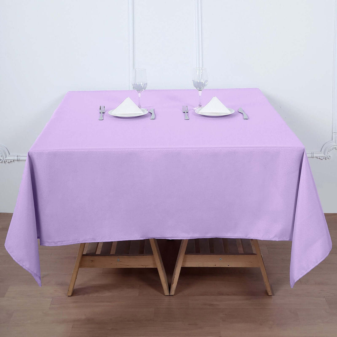 70inch Lavender Lilac Square Polyester Tablecloth