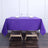 70 Inch Purple Square Tablecloth Polyester 