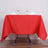 70" Red Square Polyester Tablecloth