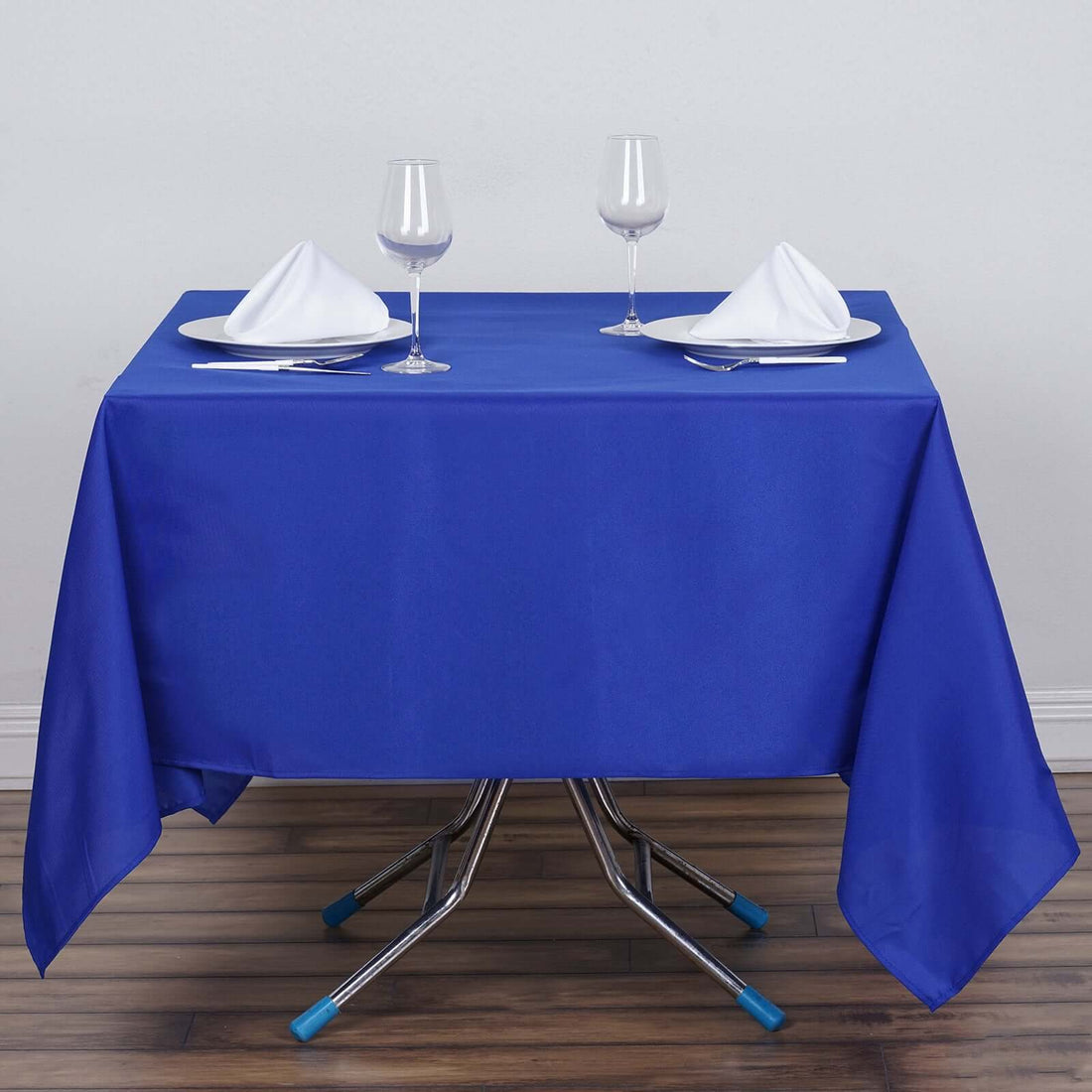 70inch Royal Blue Square Polyester Tablecloth