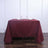 90 Inch Burgundy Polyester Square Tablecloth
