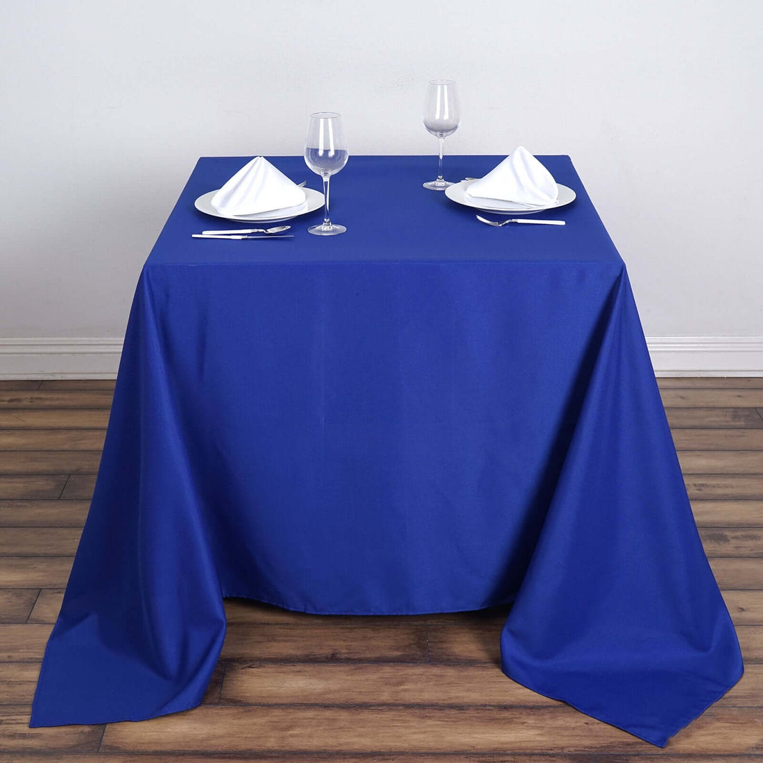 90inch Royal Blue Polyester Square Tablecloth