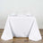Square White Polyester Tablecloth 90 Inch