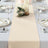 12"x108" Beige Polyester Table Runner