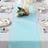 Polyester 12 Inch x 108 Inch Light Blue Table Runner