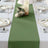 Olive Green Polyester Table Runner 12 Inch x 108 Inch