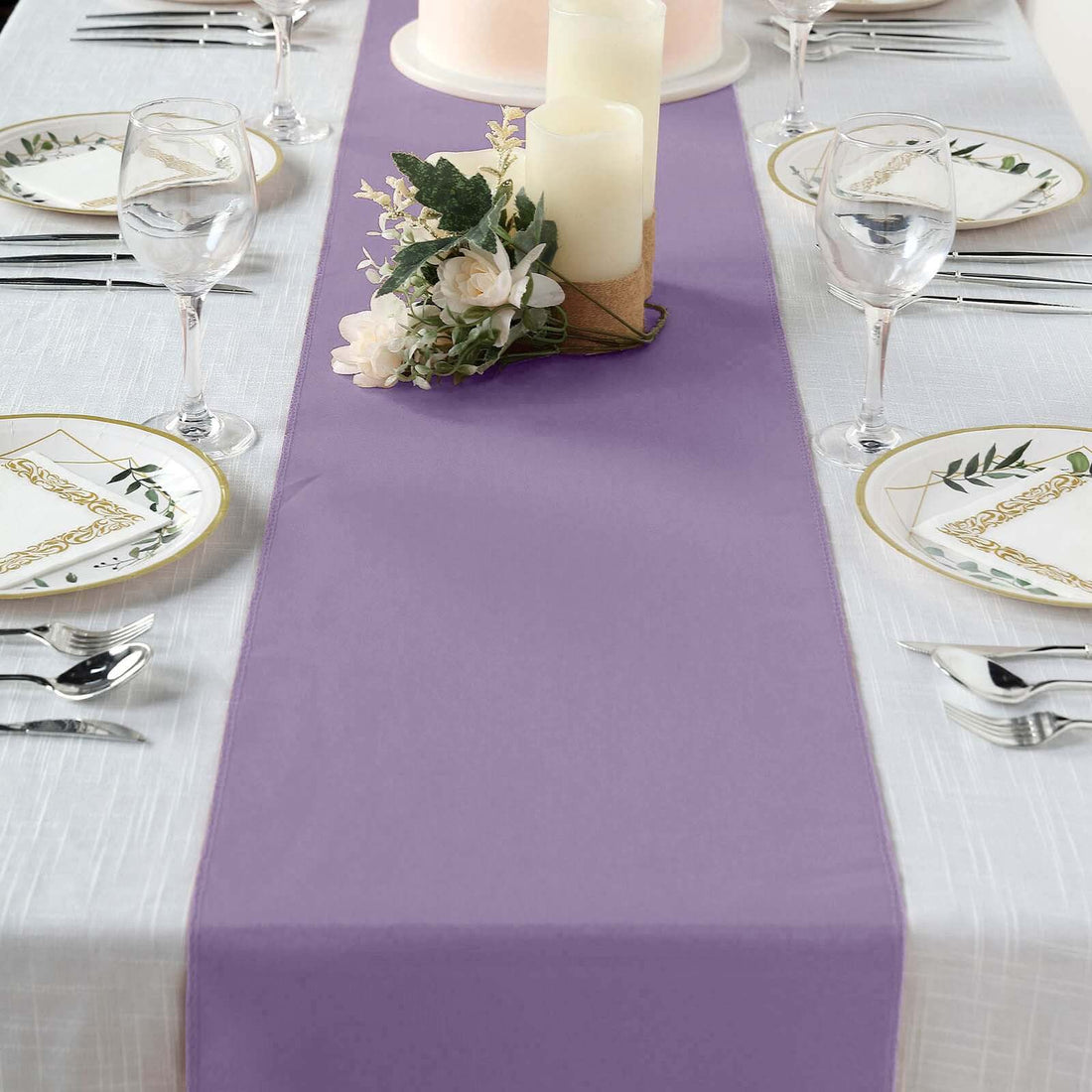 12 Inch X 108 Inch Polyester Table Runner Violet Amethyst