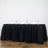 Black Pleated Polyester Table Skirt 21 Feet