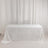 White Seamless Premium Crushed Velvet Rectangle Tablecloth - 90x132inch for 6 Foot Table