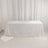 White Seamless Premium Crushed Velvet Rectangle Tablecloth - 90"x156" for 8 Foot Table